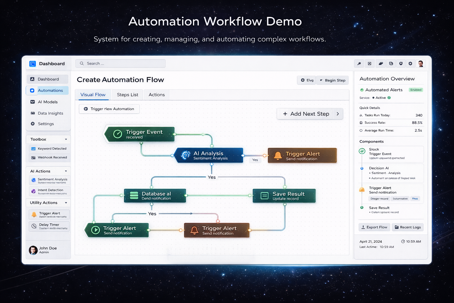 Automation Workflow System Screenshot