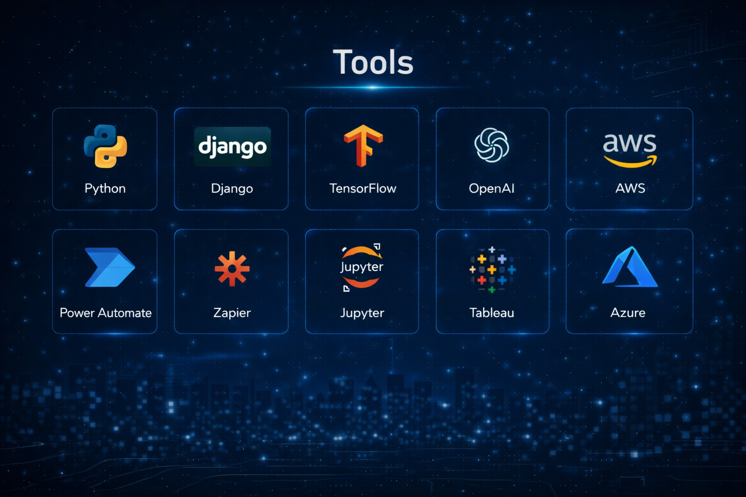 Tools and technologies graphic